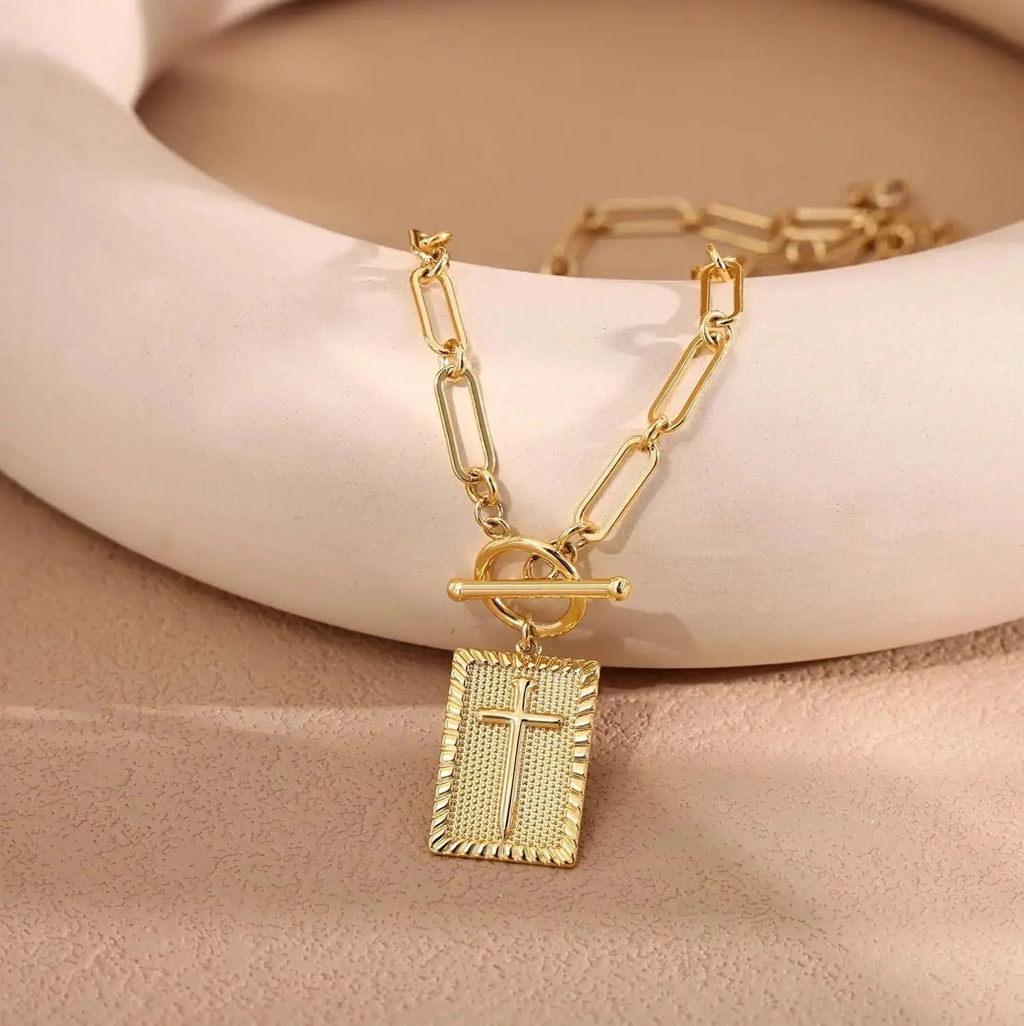 14K Gold Cross Pendant Necklace for Women FaithVerse