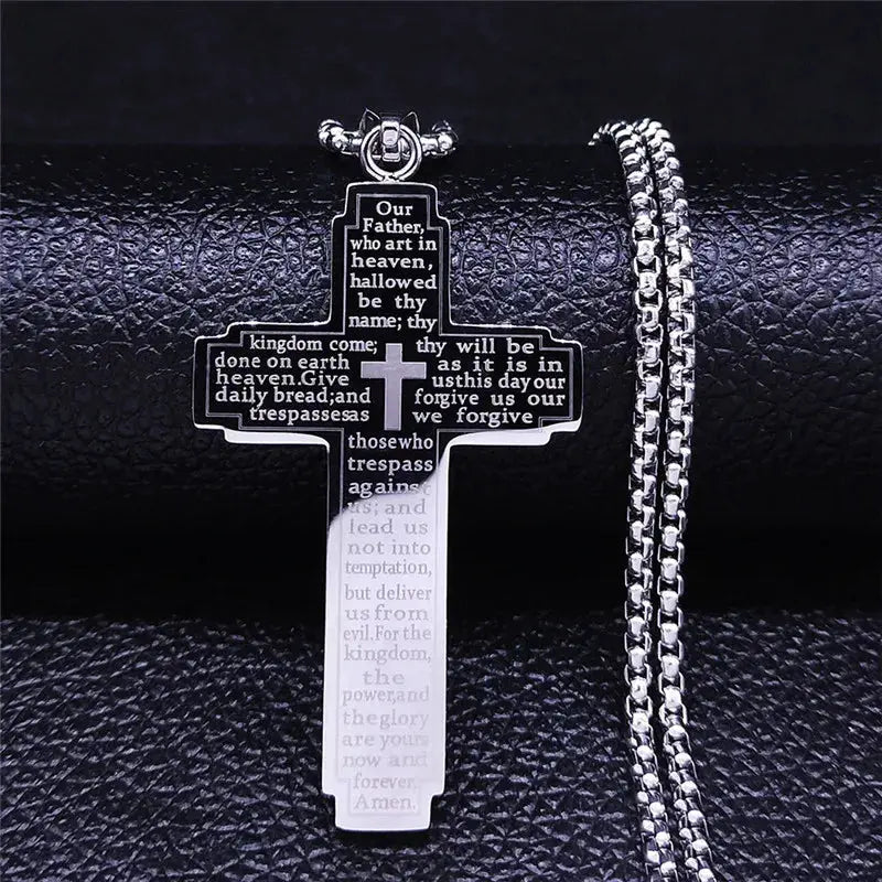 Bible Verse Cross Pendant Necklace FaithVerse
