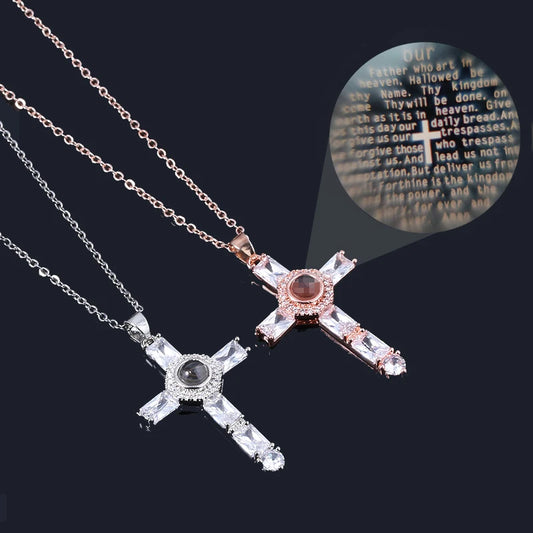 Fashion Cross Crystal Pendants Necklaces