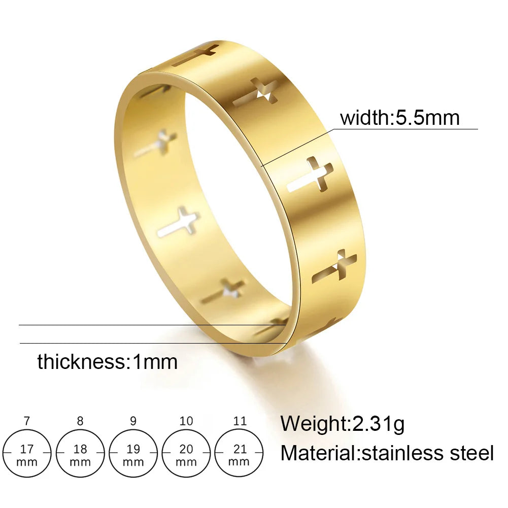 Cross Ring Punk Jewelry