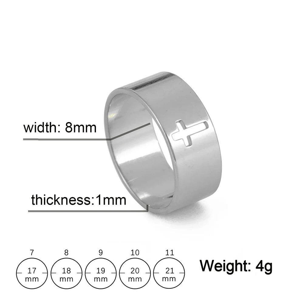 Cross Ring Punk Jewelry