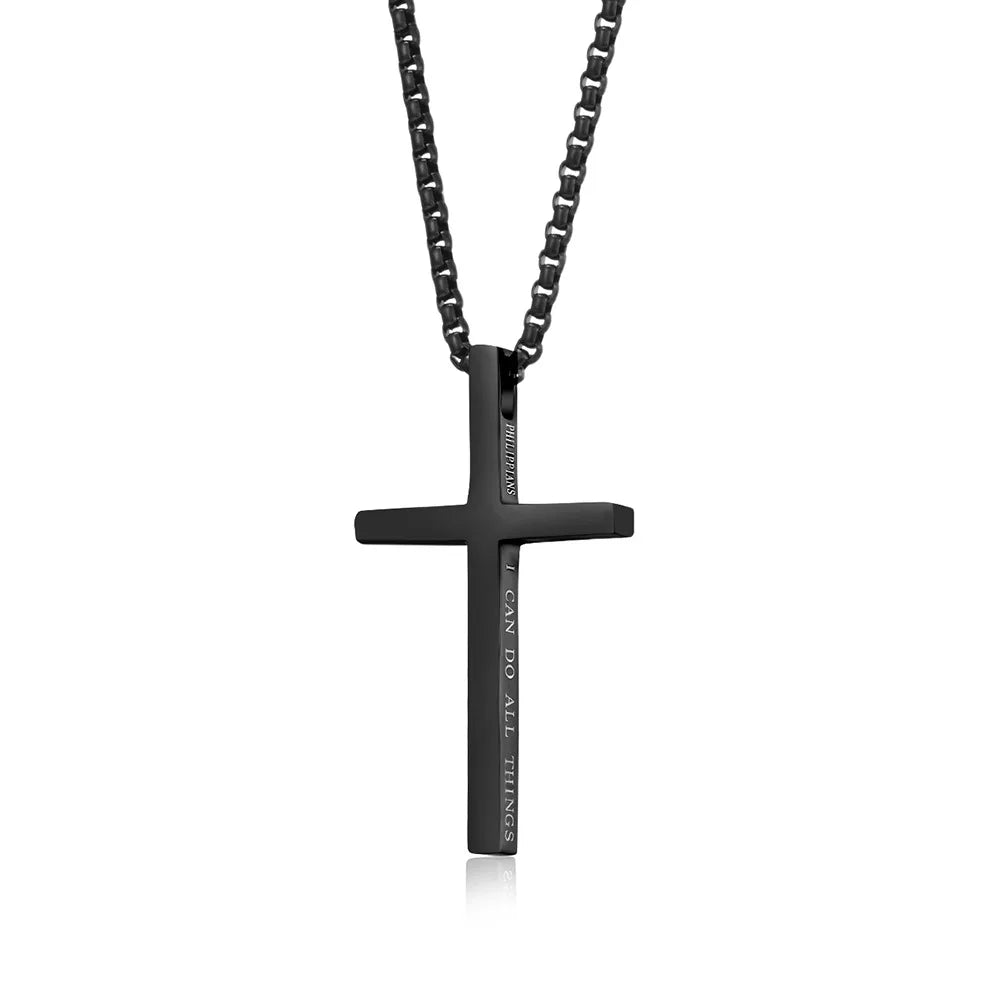 Philippians 4:13 “I Can Do All Things” Cross Pendant Necklace