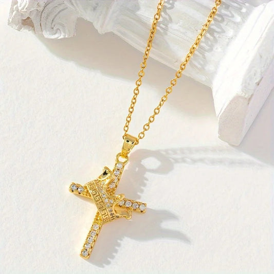 Classic Crown Cross Pendant for Women