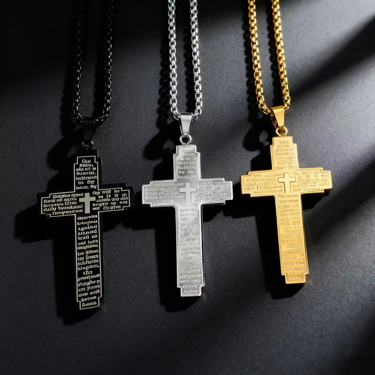 Bible Verse Cross Pendant Necklace