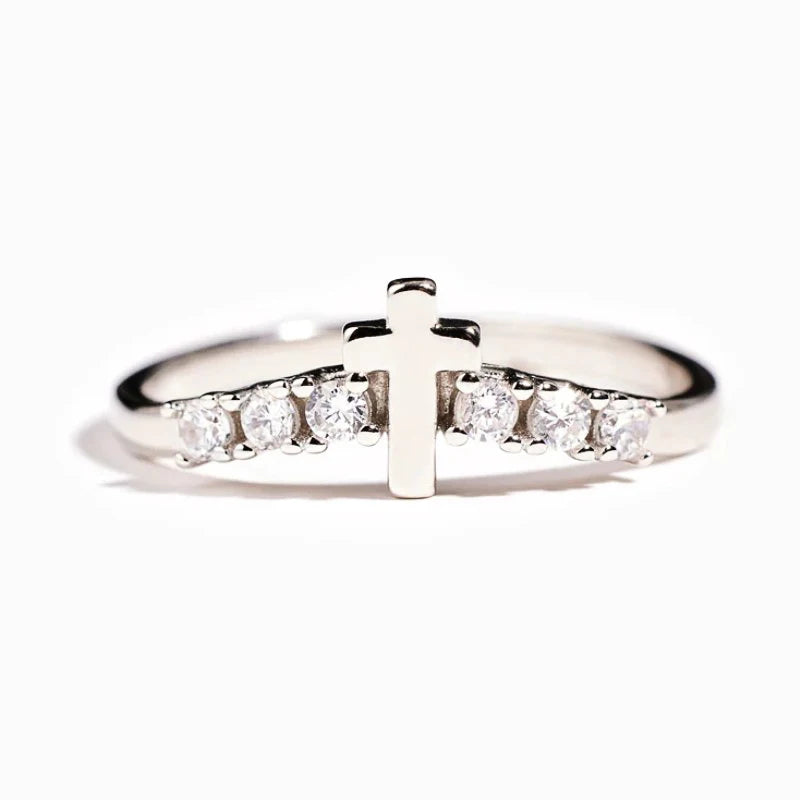 Huitan Women Cross Ring